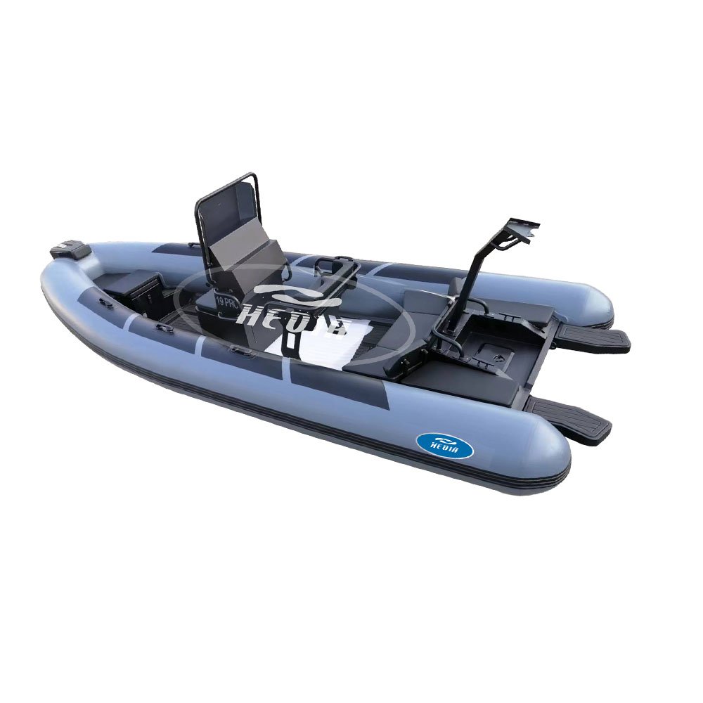 Factory Custom Logo Inflatable Boat with 600 PVC Aluminum Hull Aluminum Floor Hovercraft Rigide Motor-for Fishing Lake Usage